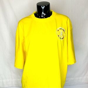 BURBERRY London England TB Monogram Tee | Yellow | Embroidered Logo | Size M